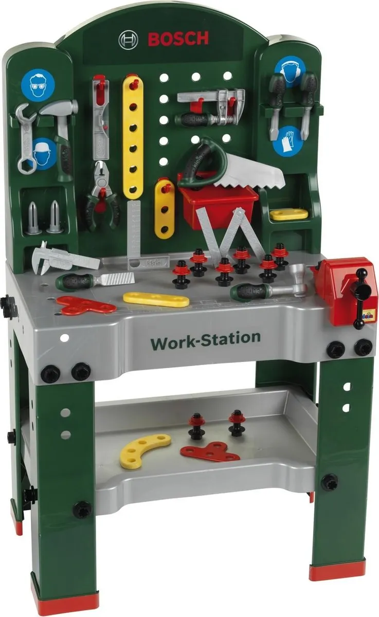 Klein Toys Bosch Mini Speelgoedwerkbank 44 Onderdelen - Groen