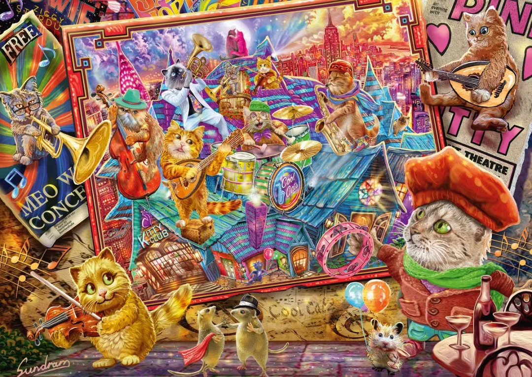 Schmidt Spiele Legpuzzel Katten 1000 Stuks - Multicolor