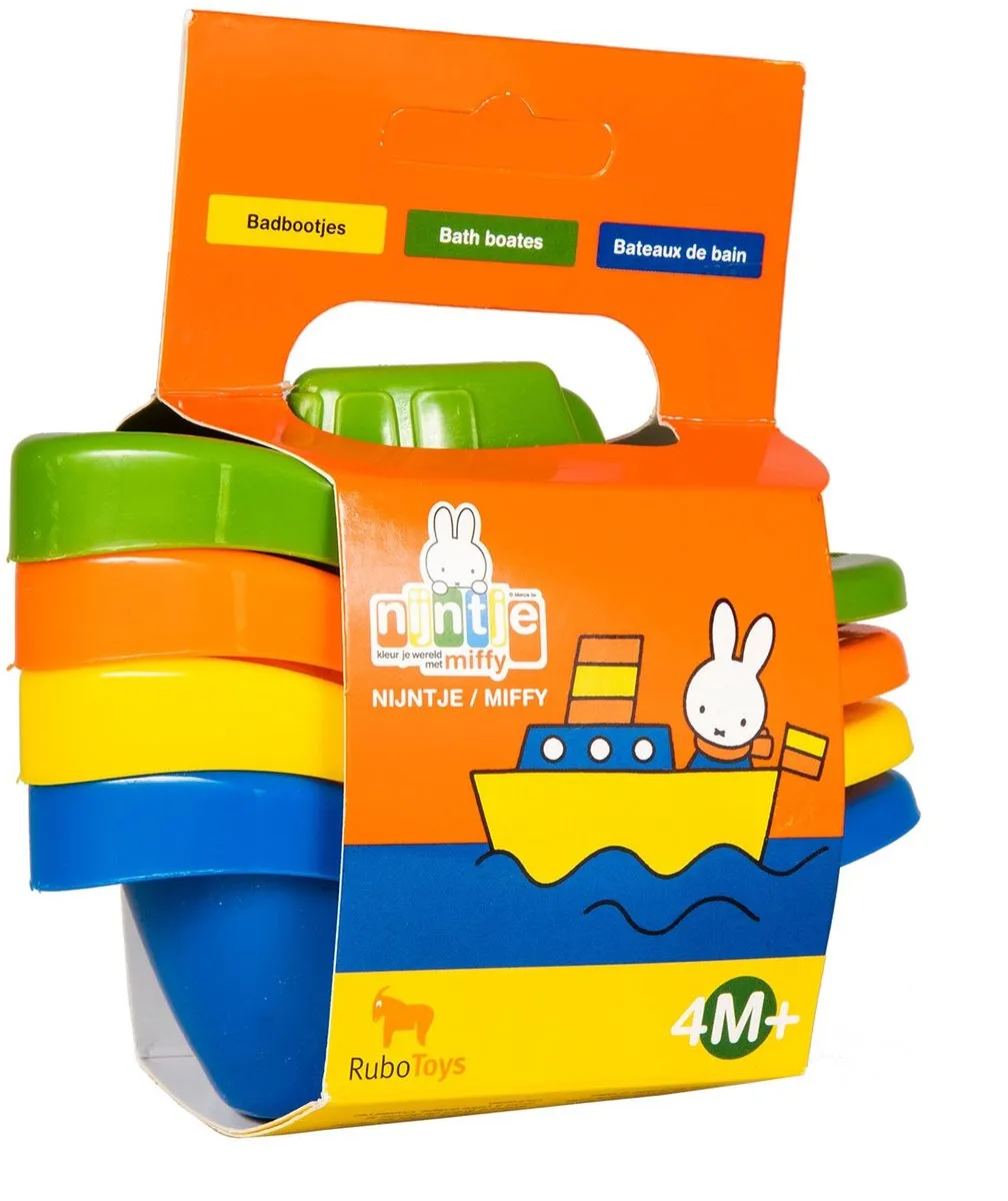 Rubo Toys Nijntje Badbootjes - 4 Stuks - Blauw