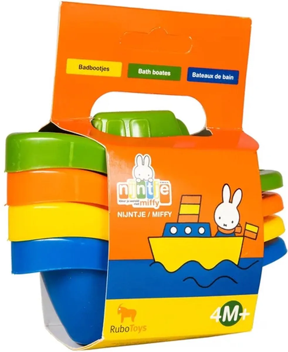 Rubo Toys Nijntje Badbootjes - 4 Stuks - Blauw