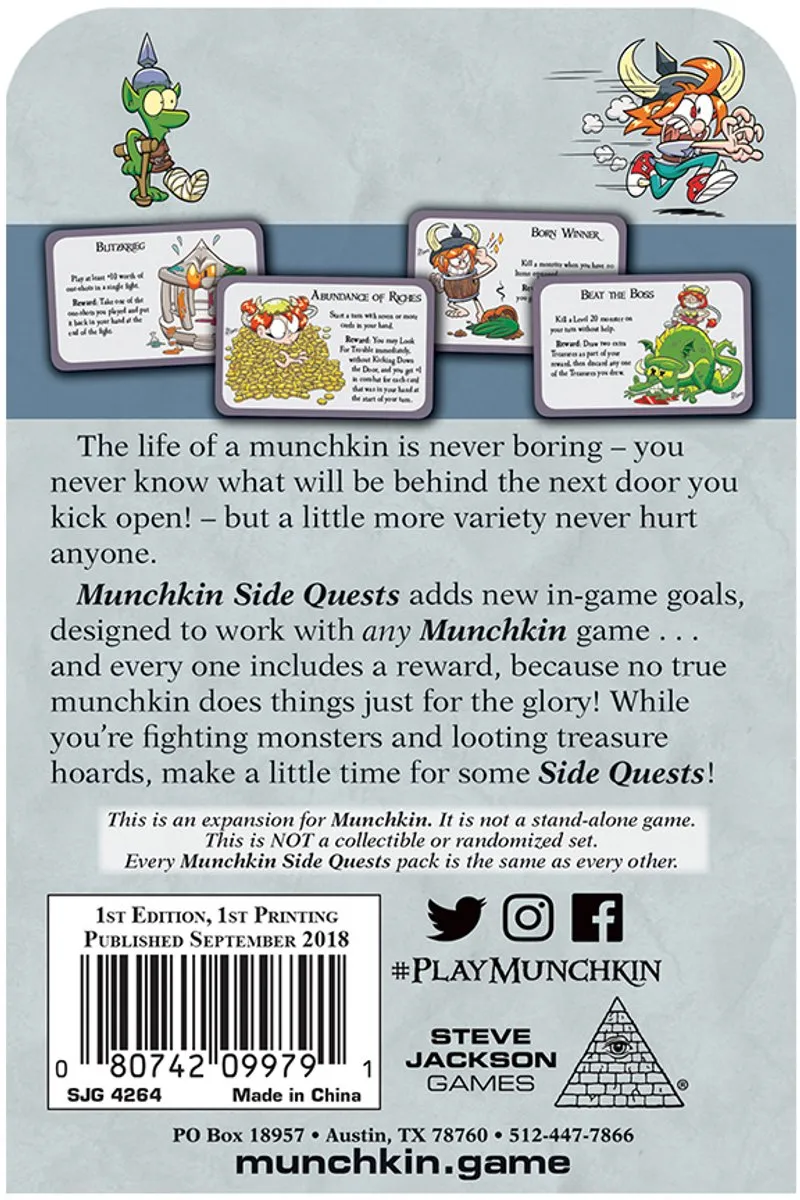 Steve Jackson Games Munchkin Side Quests Kaartspel - 3-6 Spelers