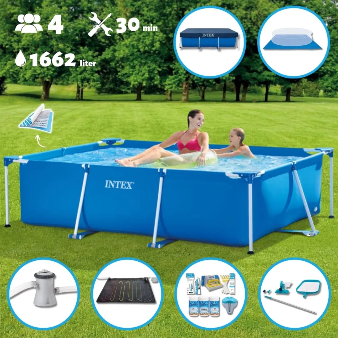Intex 28270NP-Blauw Opzetzwembad 220x150x60cm