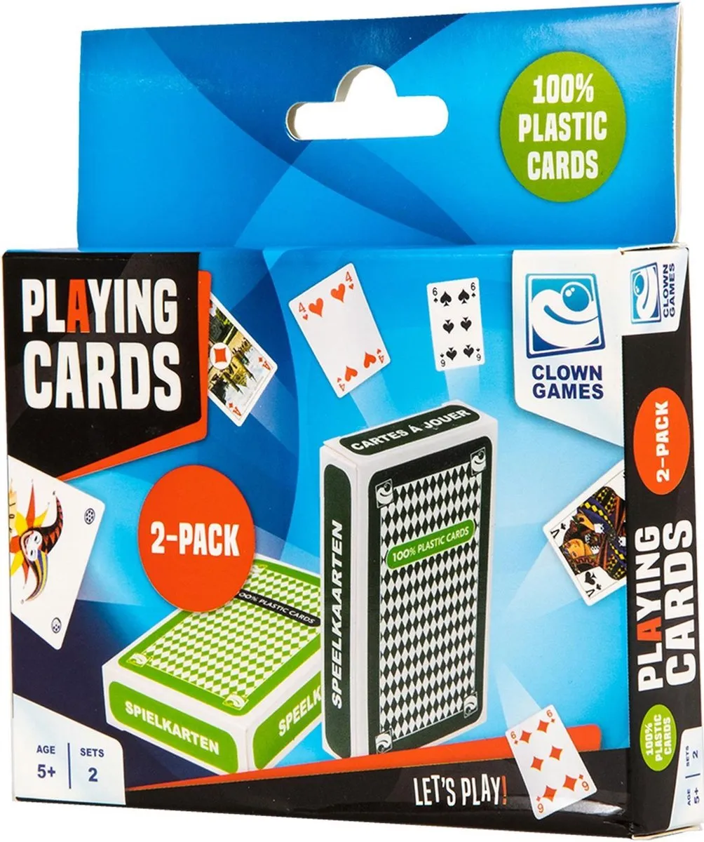 Clown Games Speelkaarten Set 2 - 100% Plastic