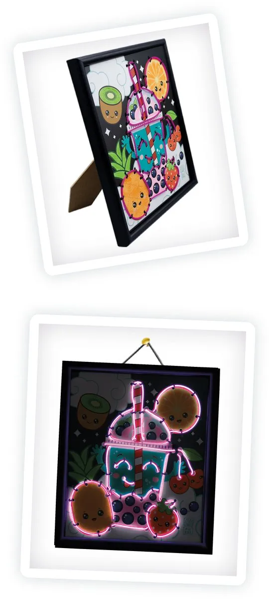 Buki France Neonframe Thema Bubble Tea Knutselset - Multicolor