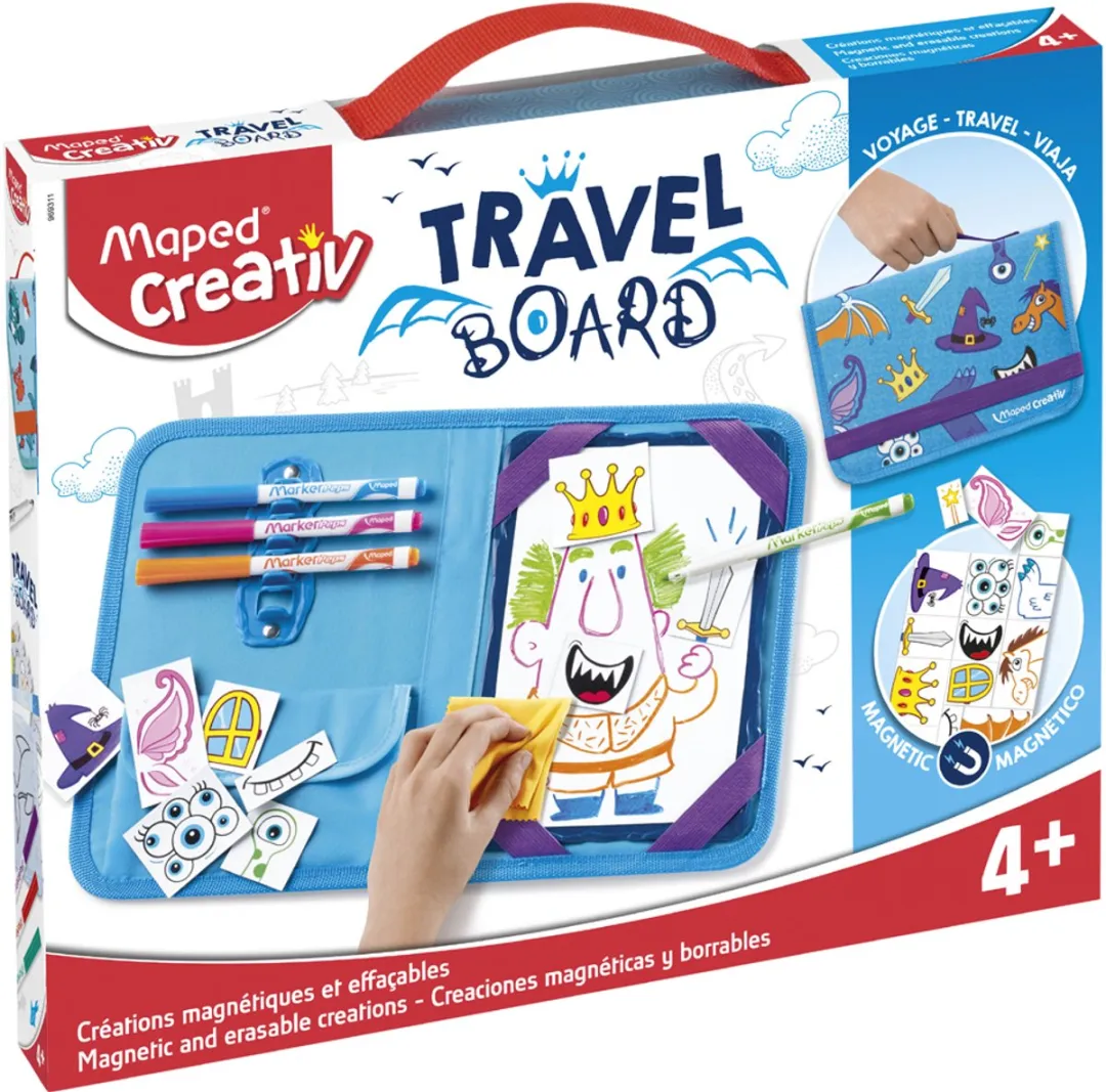 Maped Travel Board Ridders & Prinsessen Magnetisch Bord - Meerkleurig