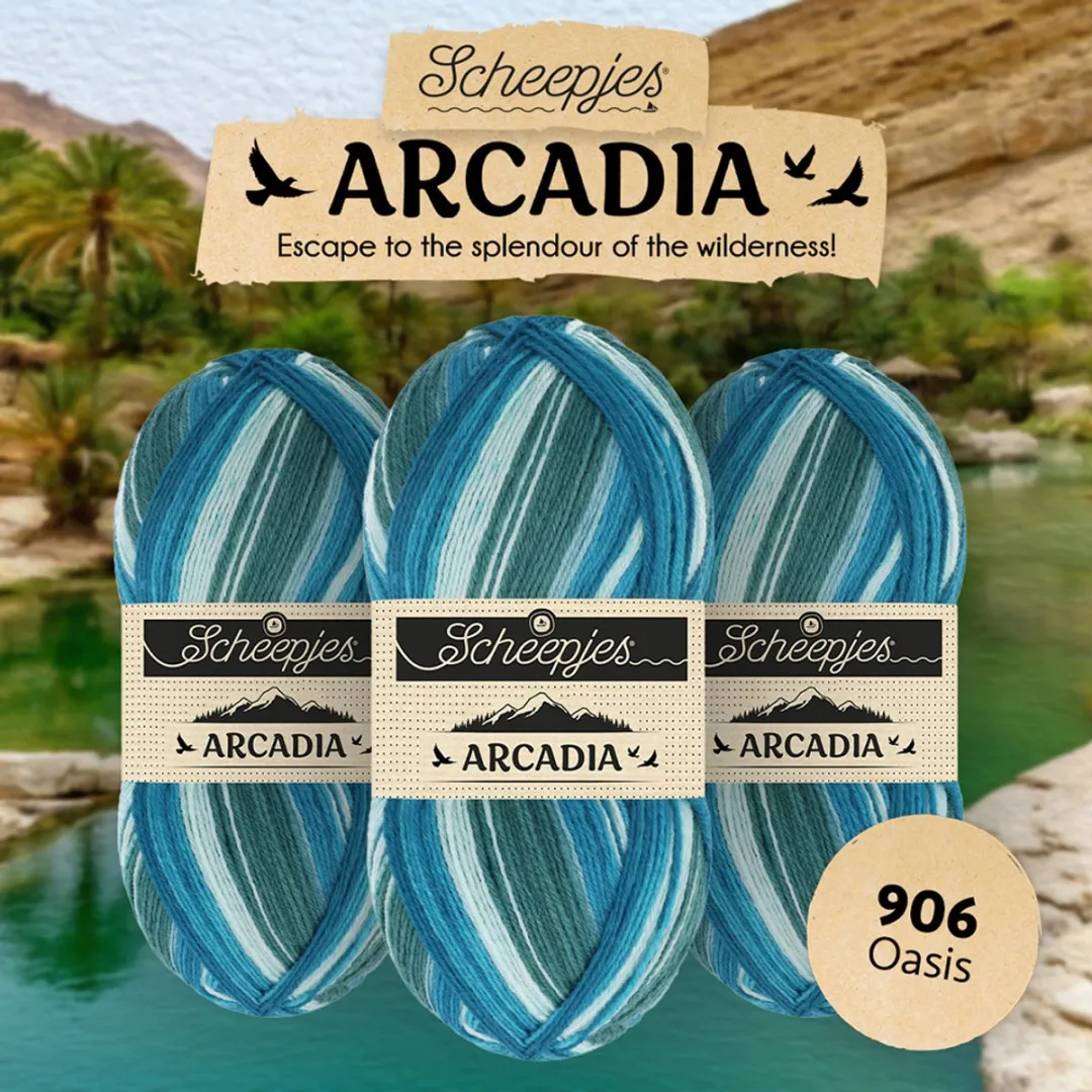Scheepjes Arcadia 906 Oasis - Blauw/Grijs