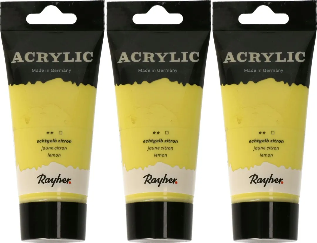 Rayher Acrylverf Geel 75ml