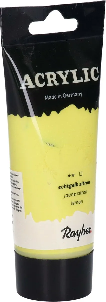 Rayher Acrylverf Geel 75ml - 3 Stuks