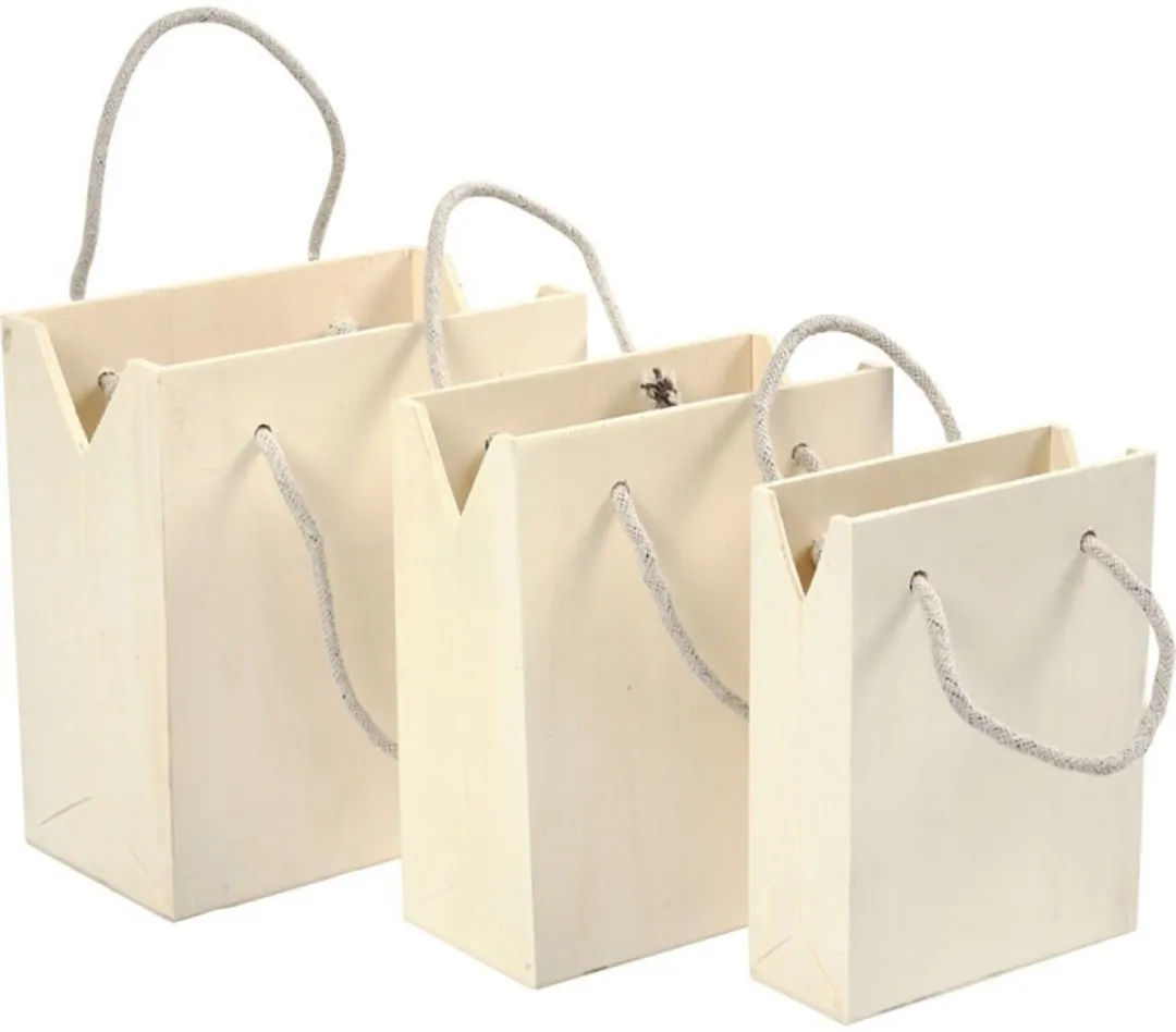 Creativ Company Houten Tas 3 Stuks