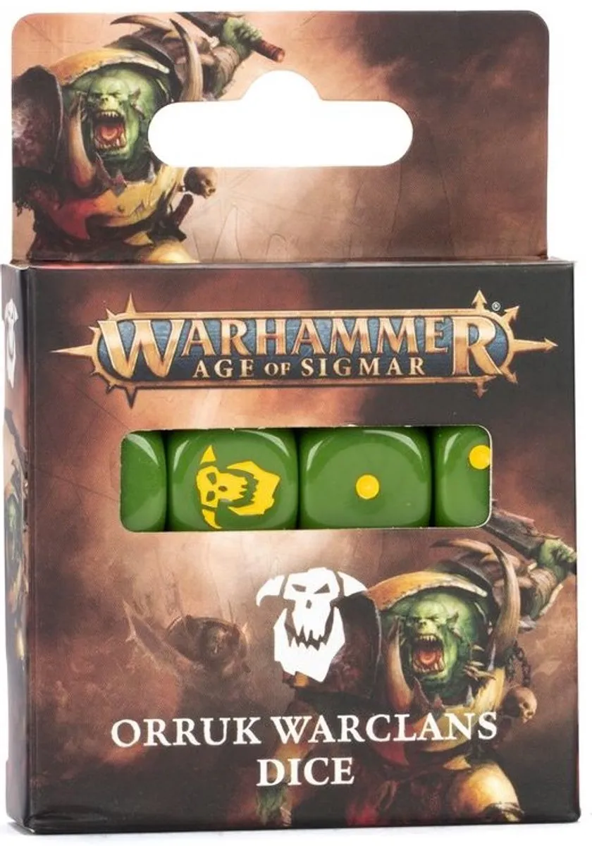 Games Workshop Warhammer Age of Sigmar Orruk Warclans D6 Dices
