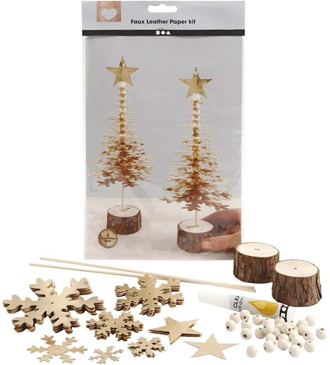 Creativ Company Kerstboom Knutselset Goud - 9-delig