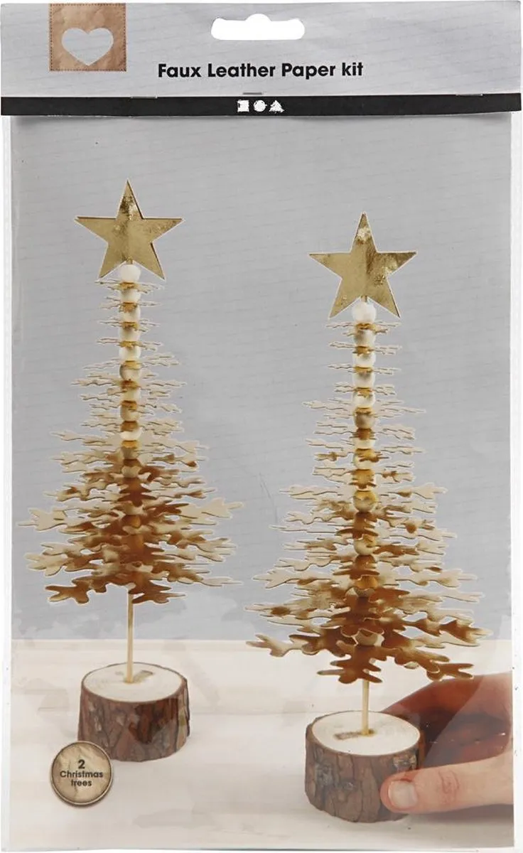 Creativ Company Kerstboom Knutselset Goud - 9-delig