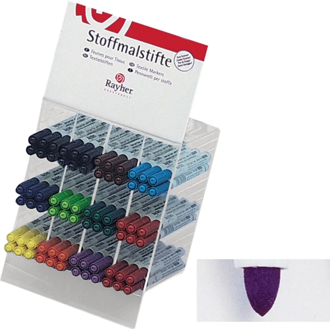 Rayher Textielstiften Set - 6 Stuks Multi Kleur