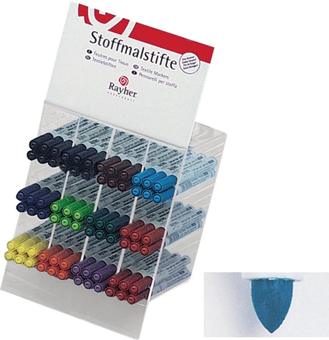 Rayher Textielstiften Set - 6 Stuks Multi Kleur