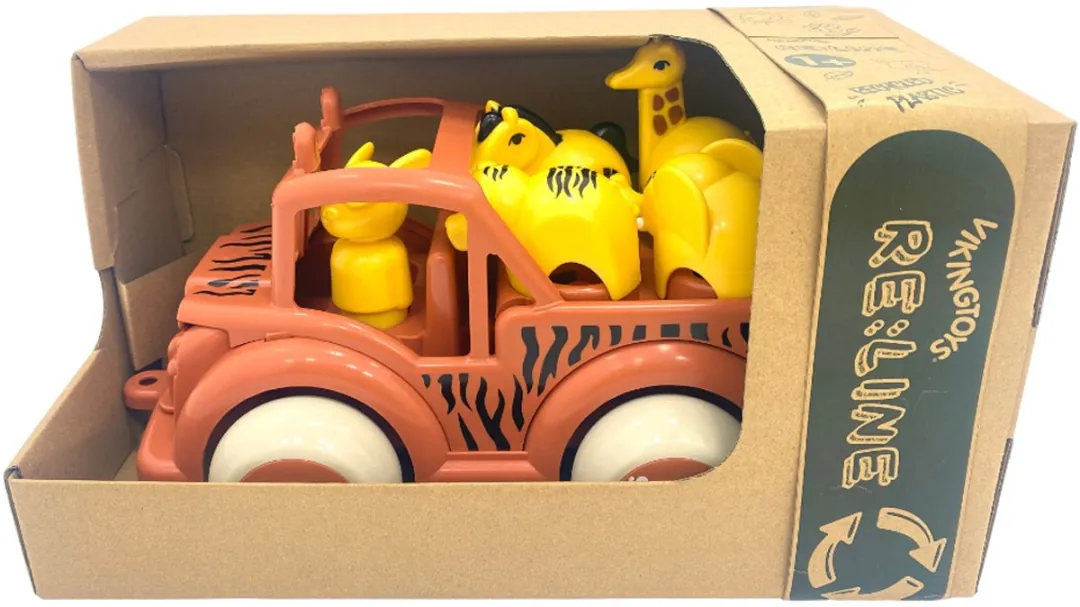 Viking Toys RE:LINE Safari Truck - 5 Dieren - Multikleur