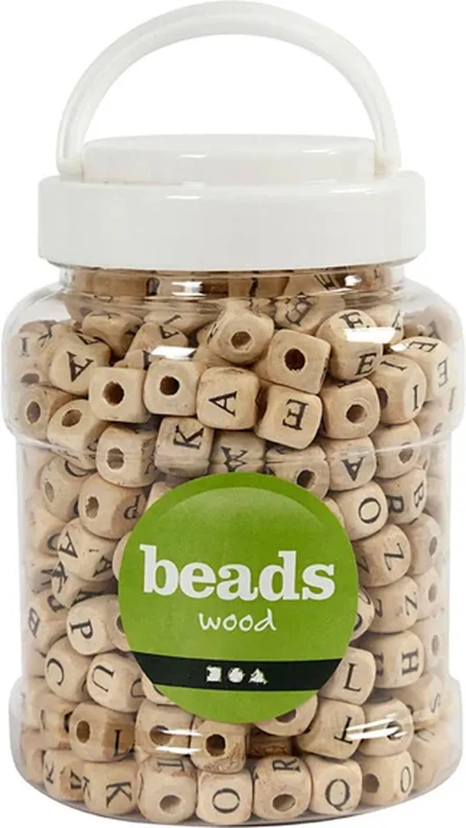 Creativ Company Houten Letters 9x9mm - 400 Stuks