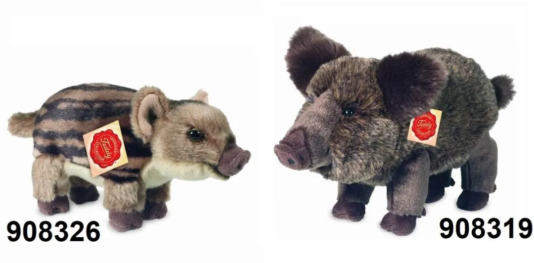 Teddy Hermann Knuffeldier Wild Zwijn - Grijs 30cm