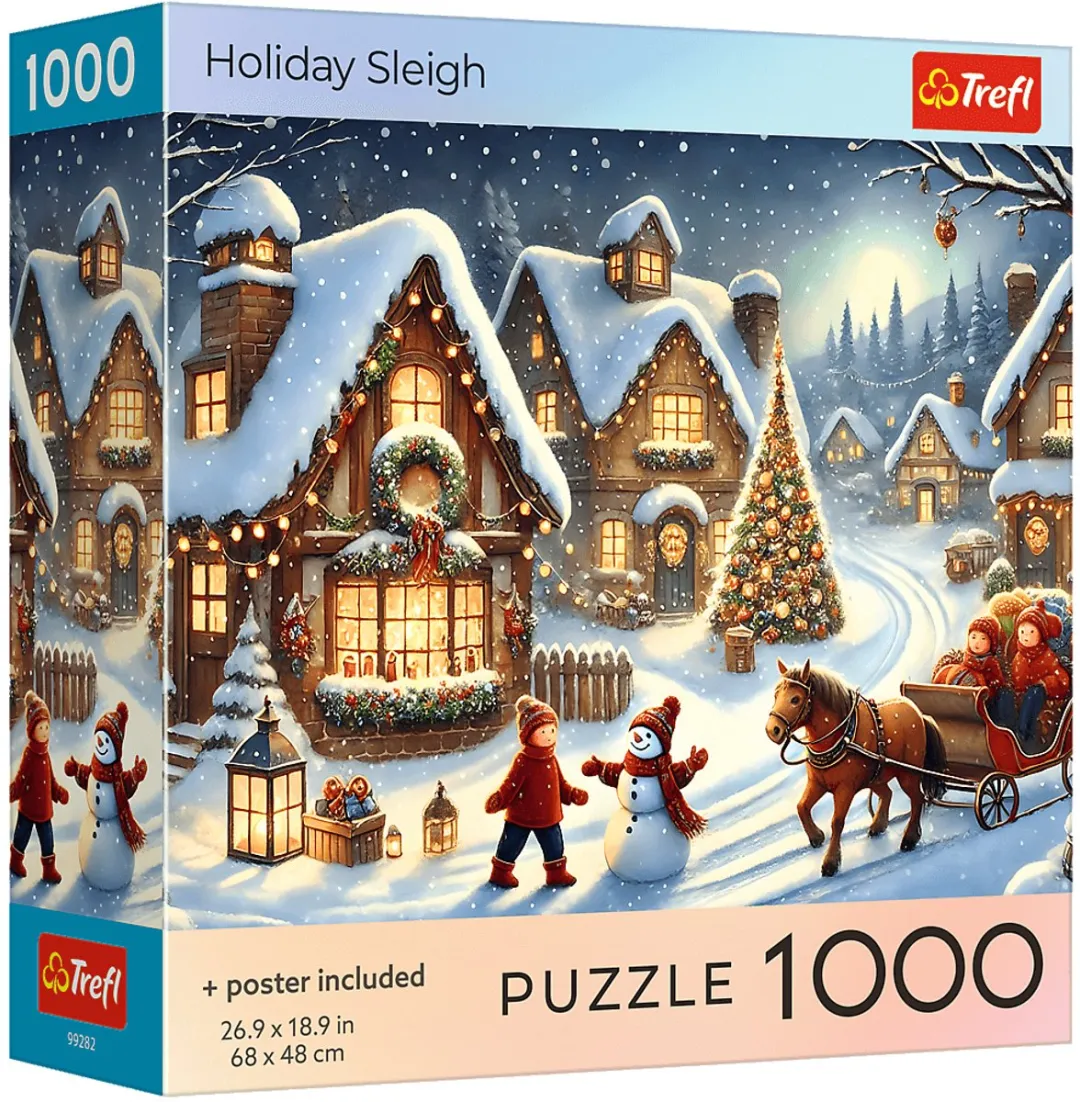 Trefl Legpuzzel 1000 Stuks Holiday Sleigh - Kerstmis Multicolor