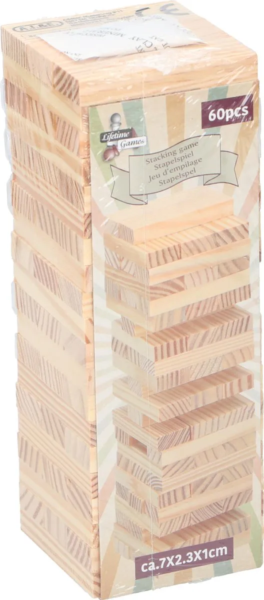 Lifetime Games Stapelspel Hout 60-delig