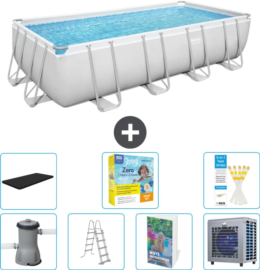 Bestway Power Steel Zwembad 488x244x122cm