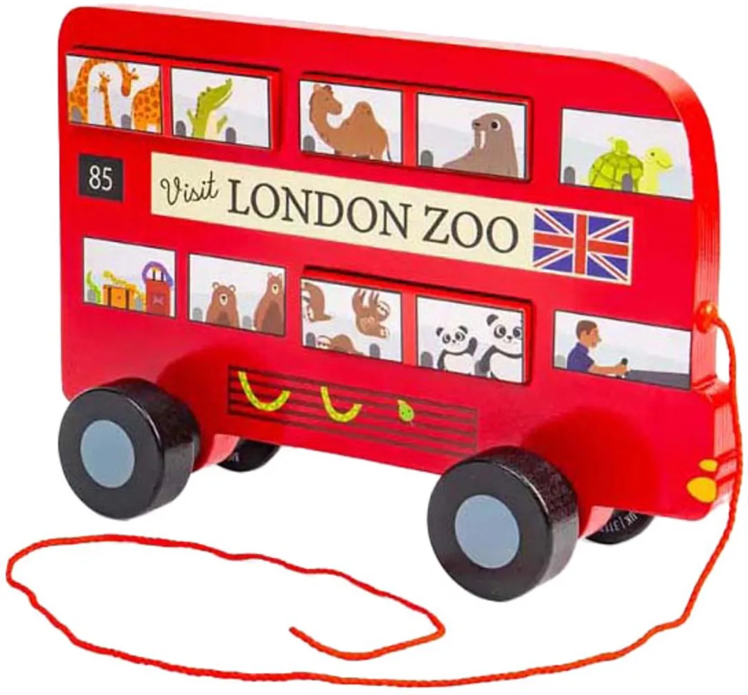 BIGJIGS Houten Londen Bus Trekfiguur