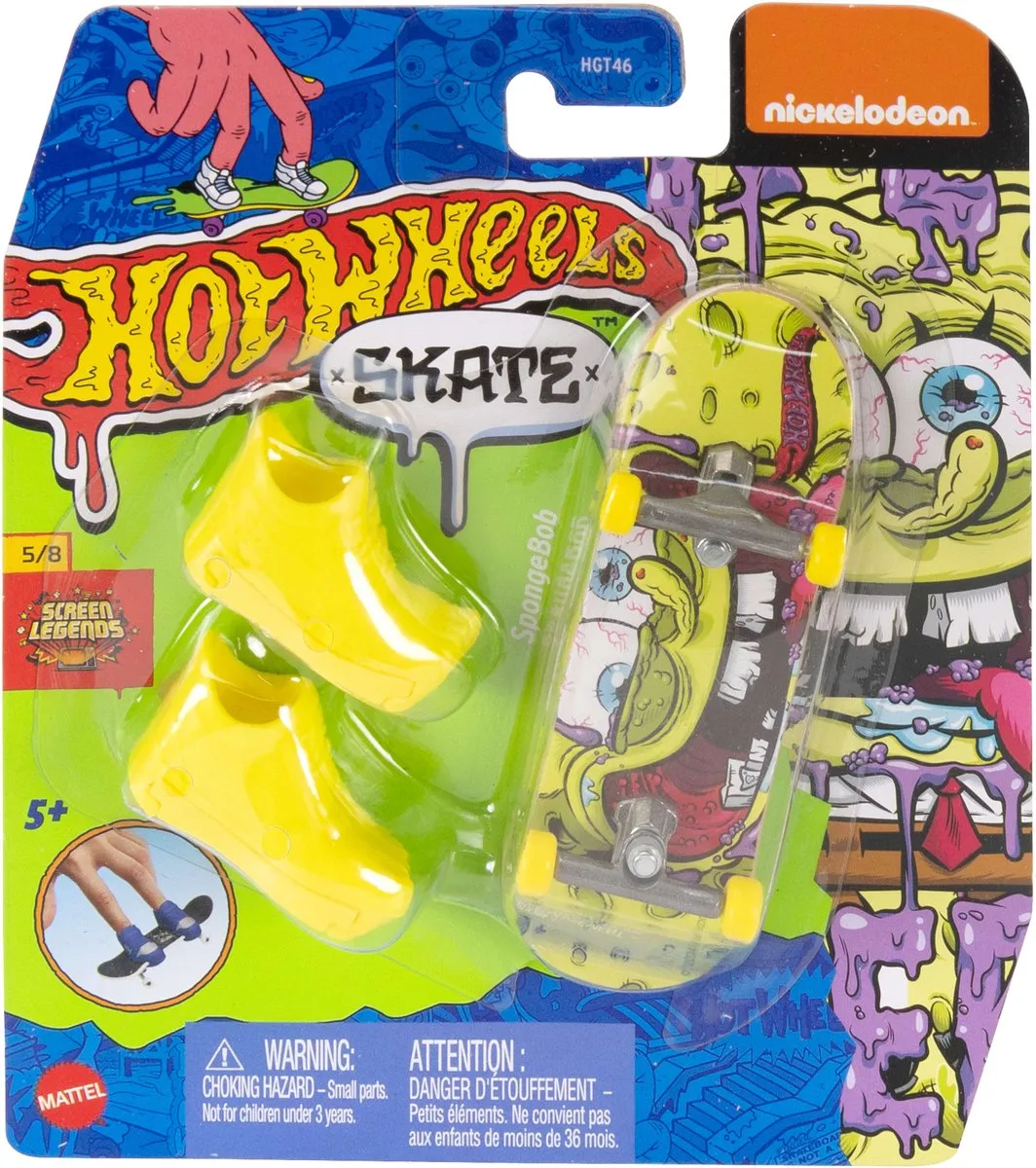 Hot Wheels SpongeBob Vingerskateboard - 5 jaar
