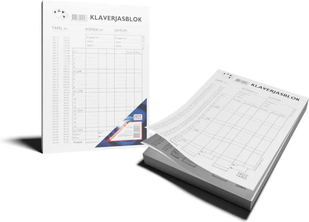 HOT Games Klaverjas Scoreblok 100 Vel