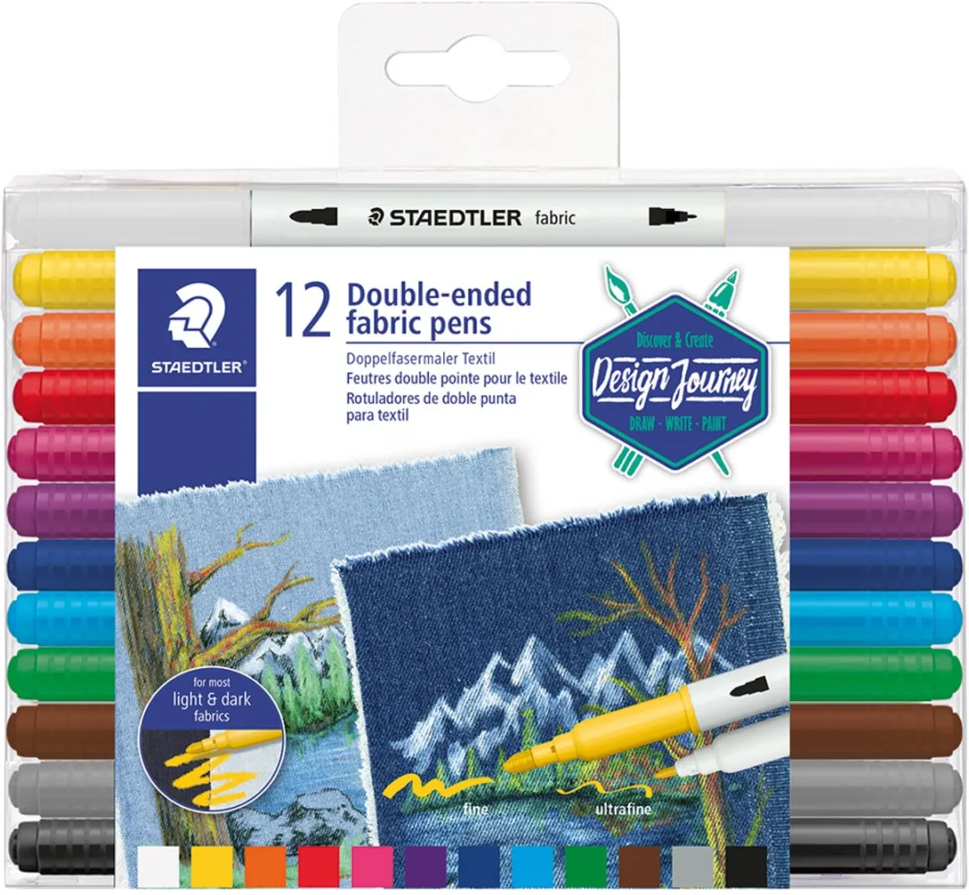 STAEDTLER Textielmarker Set 12 Stuks - Multi