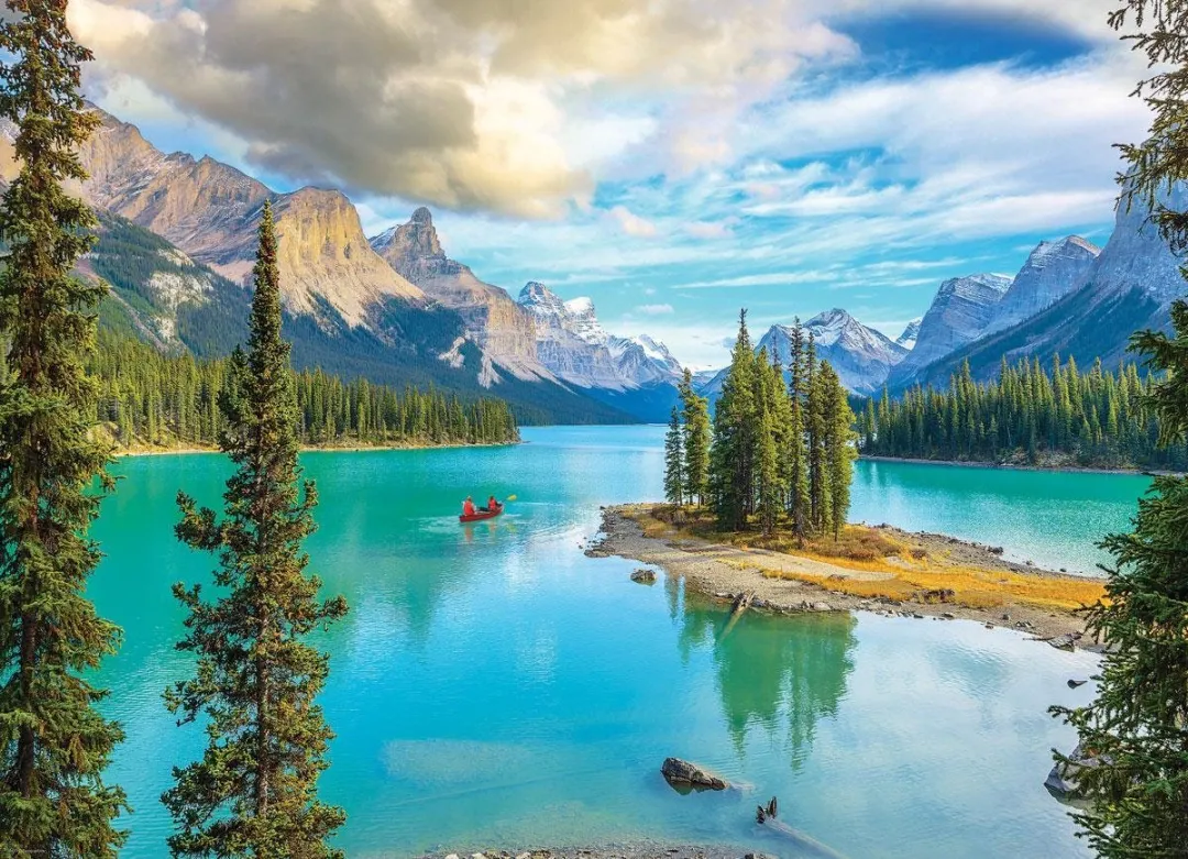 Eurographics Maligne Lake Alberta Legpuzzel 1000 Stuks - 68x48cm