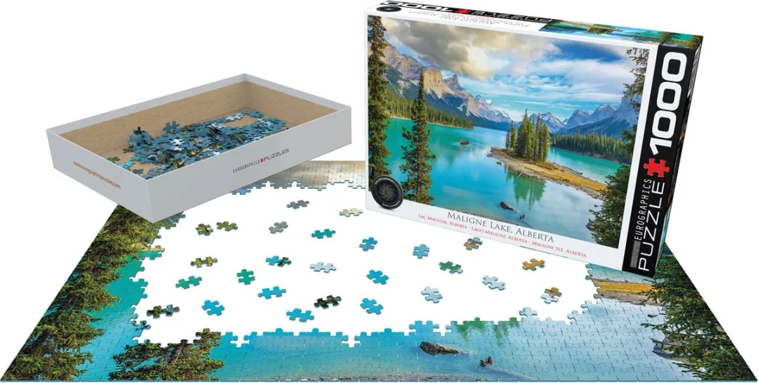 Eurographics Maligne Lake Alberta Legpuzzel 1000 Stuks - 68x48cm