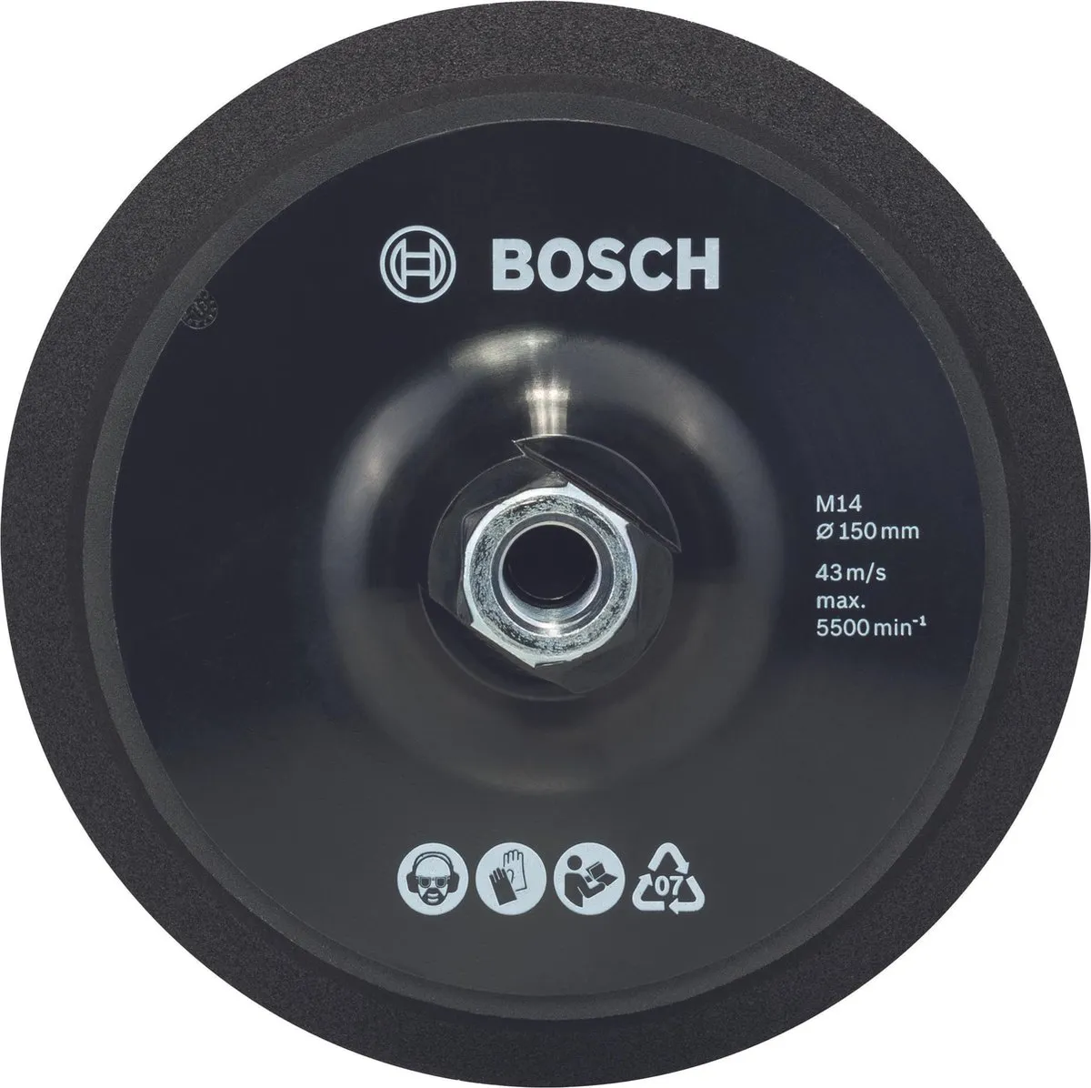 Bosch Steunschijf M14 Ø150mm met klithechting