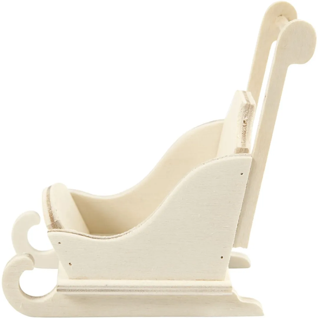 Creativ Company Houten Miniatuur Slee 8x5x9cm - Multicolor