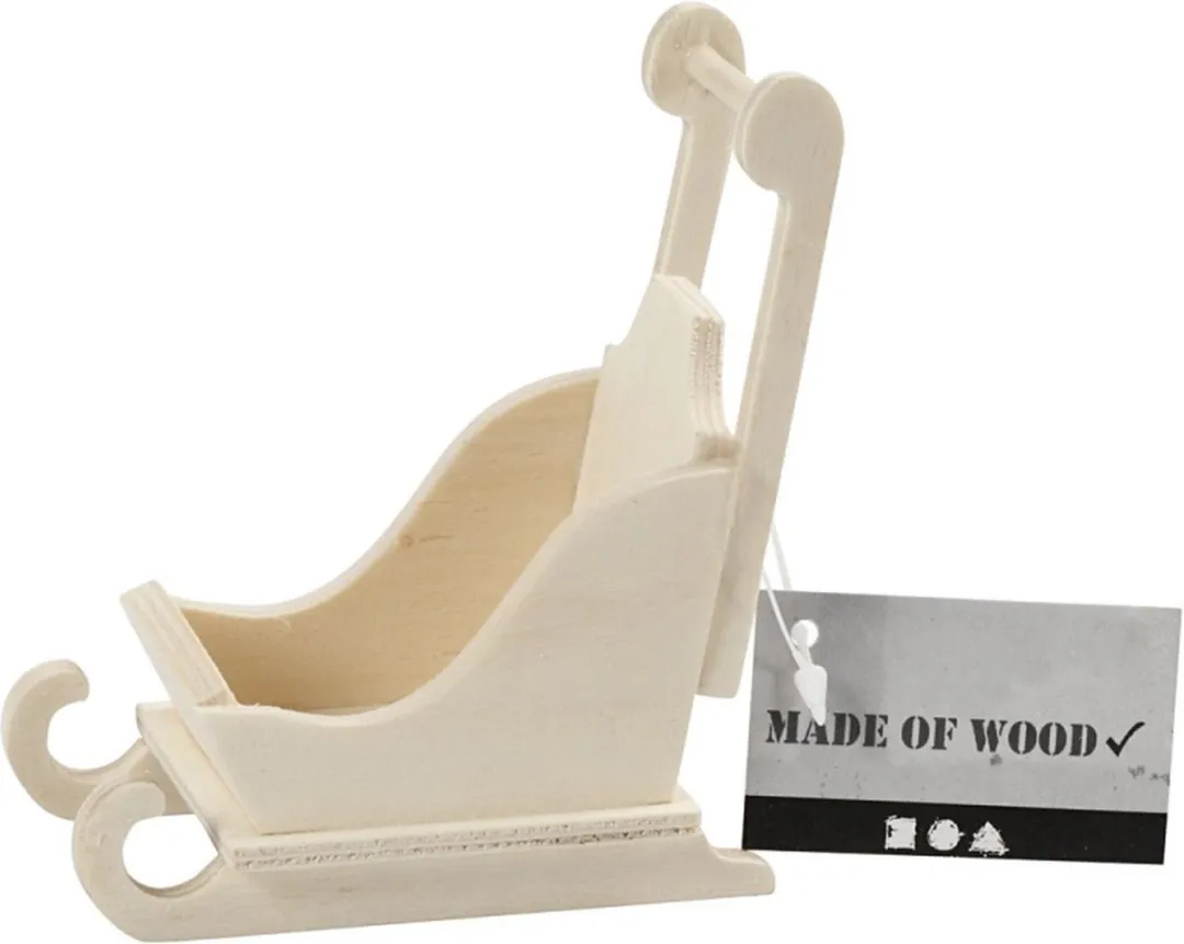 Creativ Company Houten Miniatuur Slee 8x5x9cm