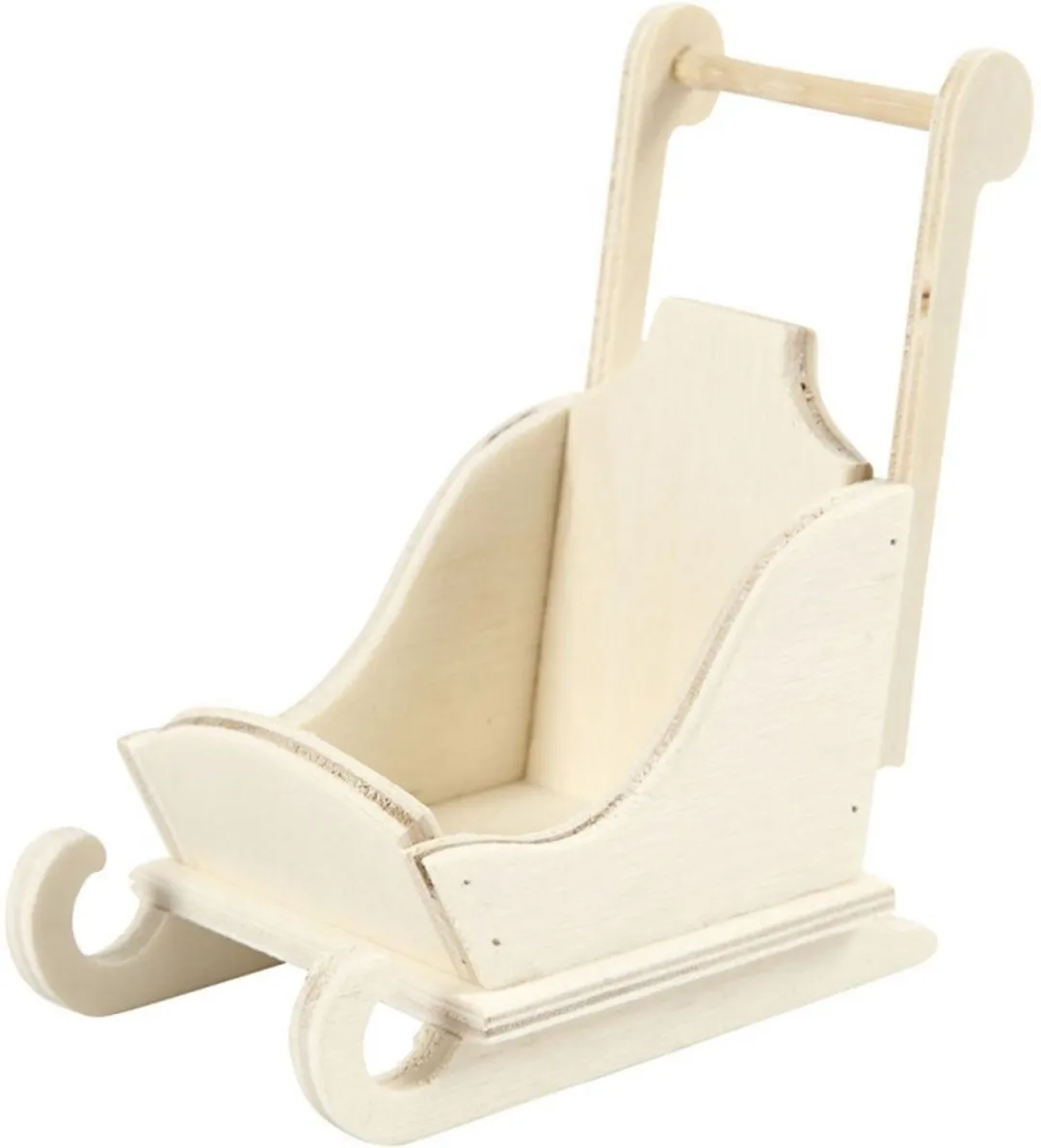 Creativ Company Houten Miniatuur Slee 8x5x9cm - Multicolor