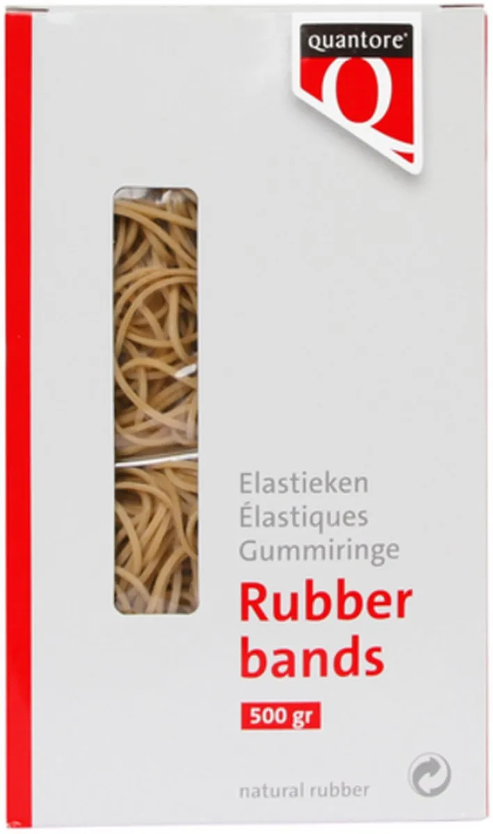 Quantore Elastiek 22 100x1 - 5x1mm - 500 gram - Bruin