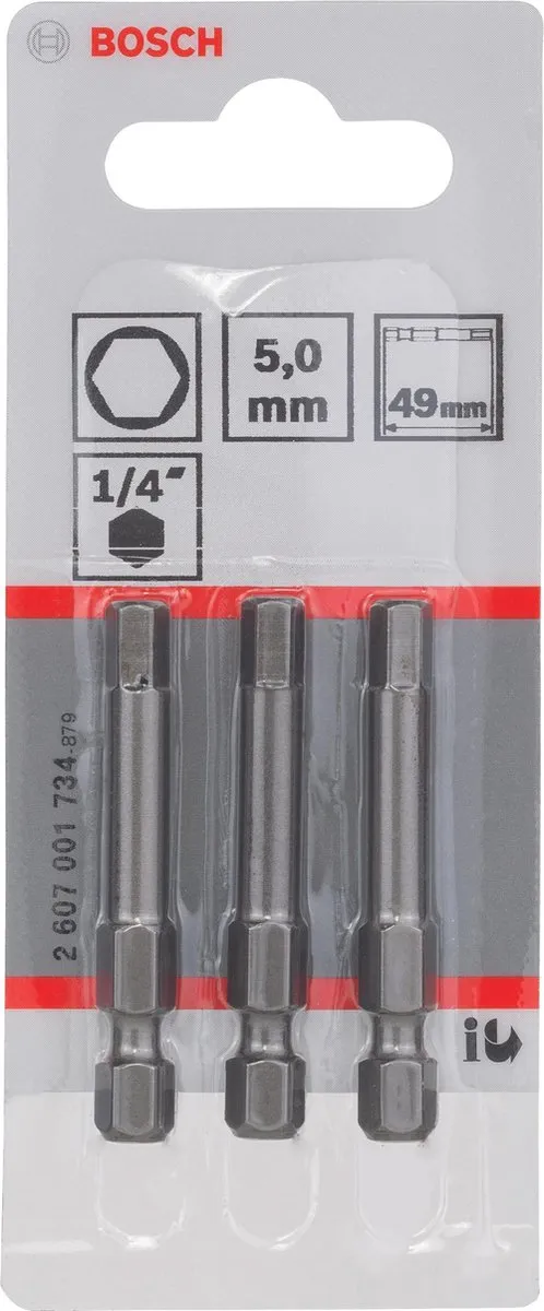 Bosch BIT 1/4XH-TORS/IS 5.0 2607001734 - 3 Stuks