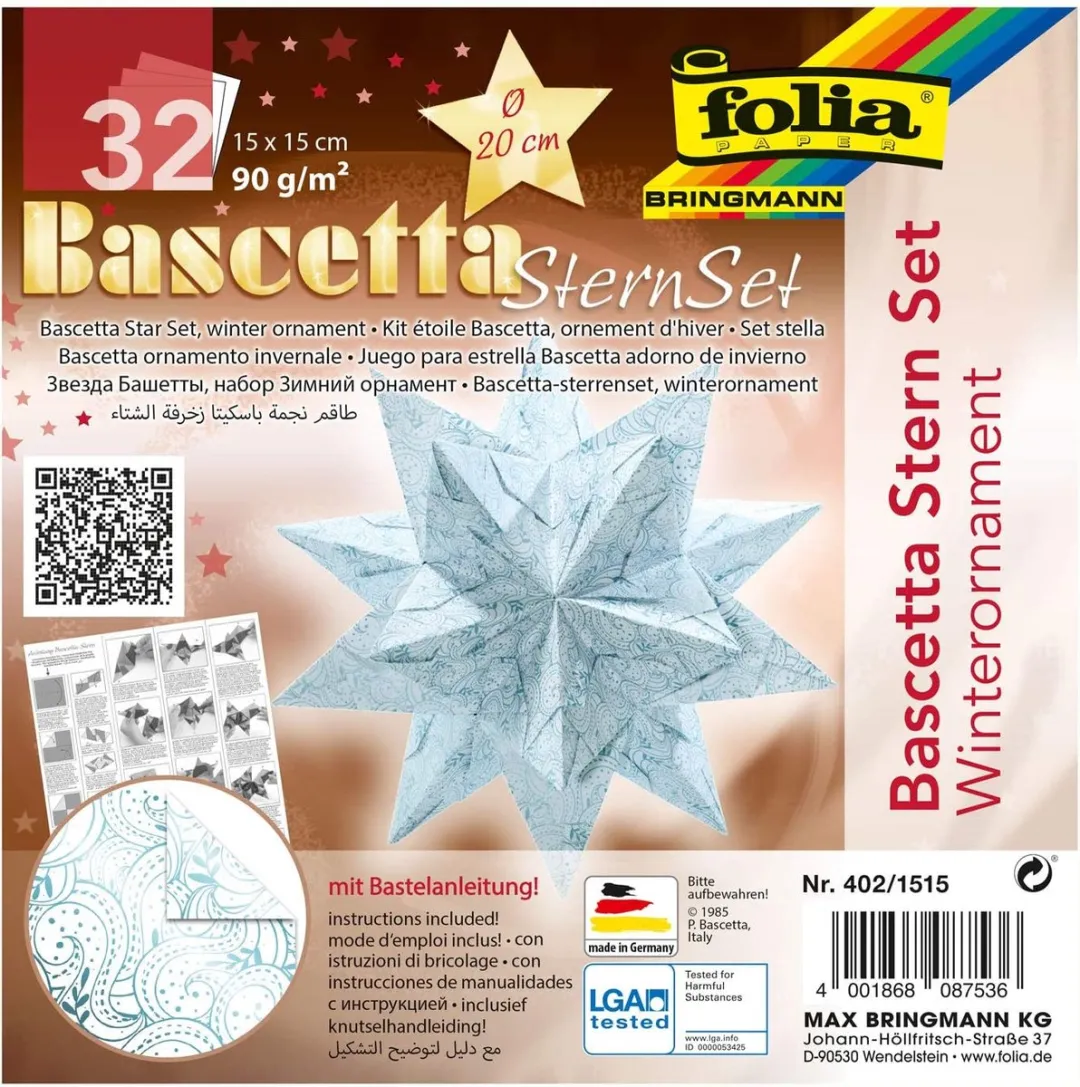 Folia Bascette Ster Set Winterornament - 32 Stuks