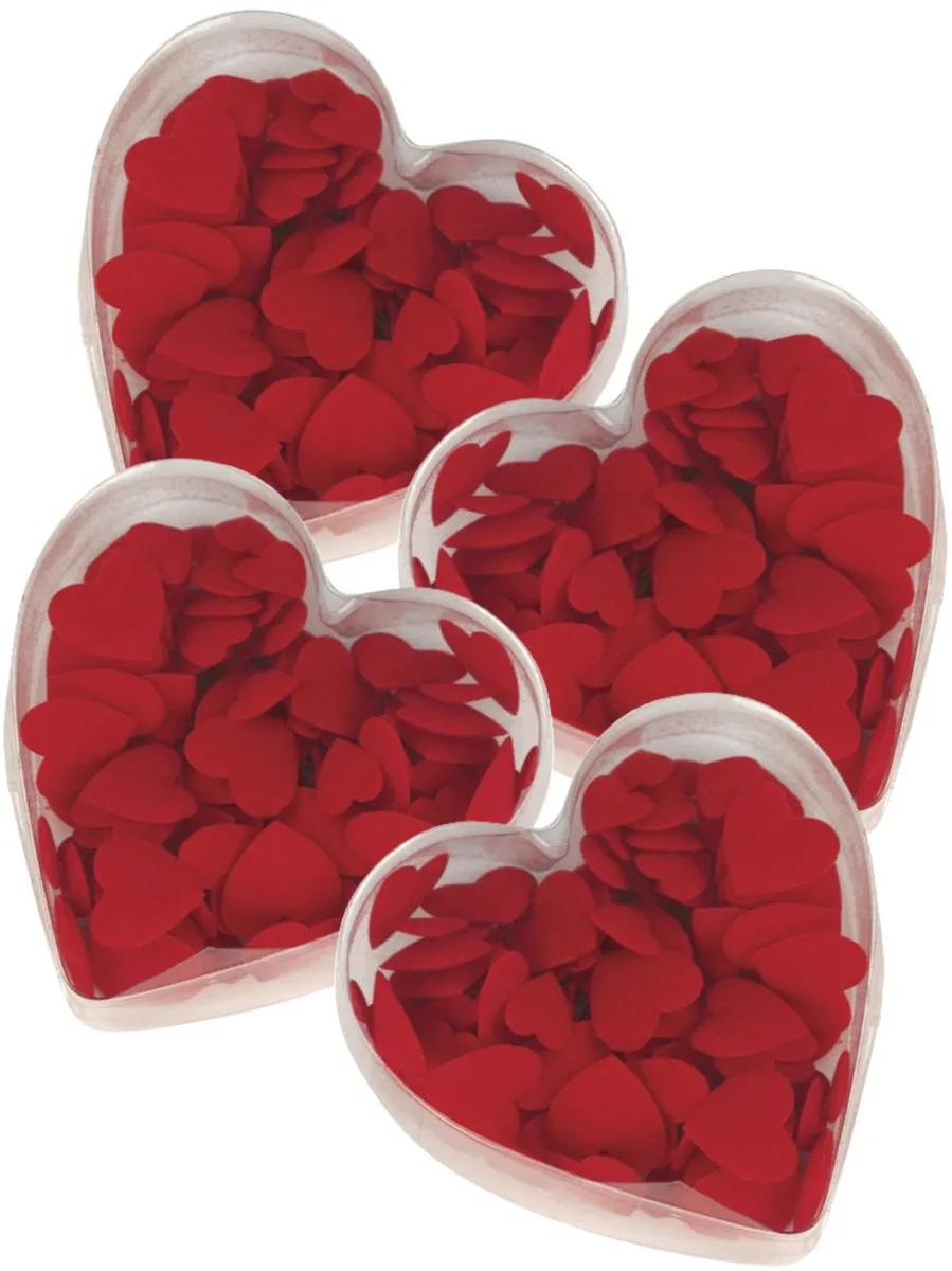 Rayher Luxe Velours Strooihartjes Rood