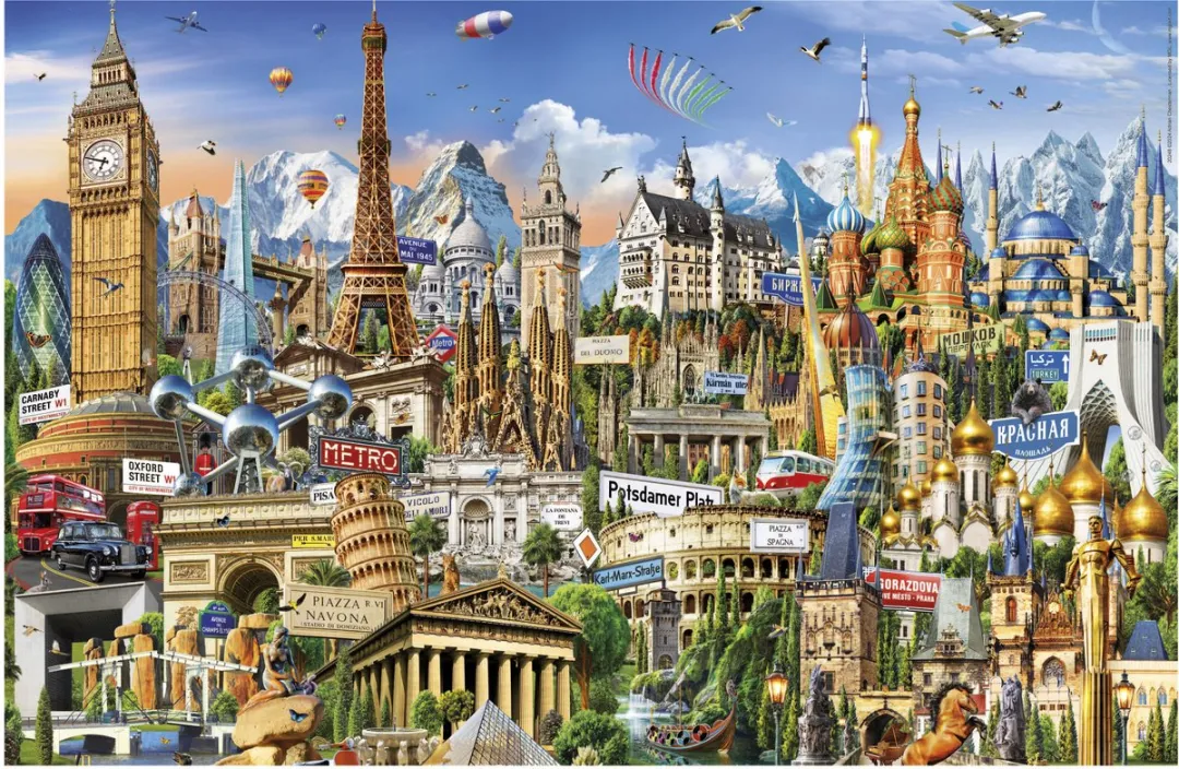 Educa Europa Symbolen Puzzel 1000 Stuks - Multicolor