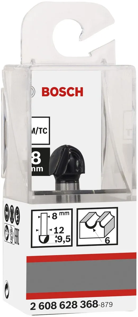 Bosch Halfrondprofielfrezen 8mm R1 6mm - Hout