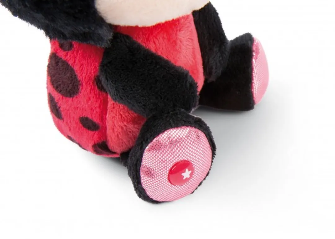 Nici Glubschis Lieveheerstbeestje Lily May Knuffel - 15cm - Zwart/Rood