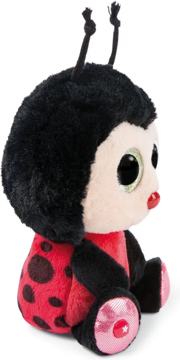 Nici Glubschis Lieveheerstbeestje Lily May Knuffel - 15cm - Zwart/Rood