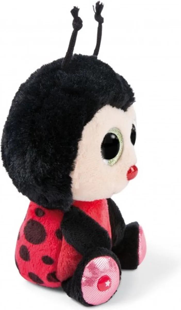 Nici Glubschis Lieveheerstbeestje Lily May Knuffel - 15cm - Zwart/Rood