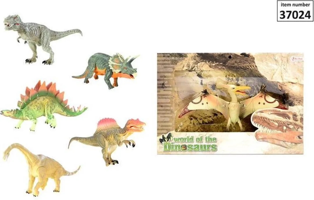 Toi-Toys Dino In Box Verzamelspel - 6 Stuks - Multicolor
