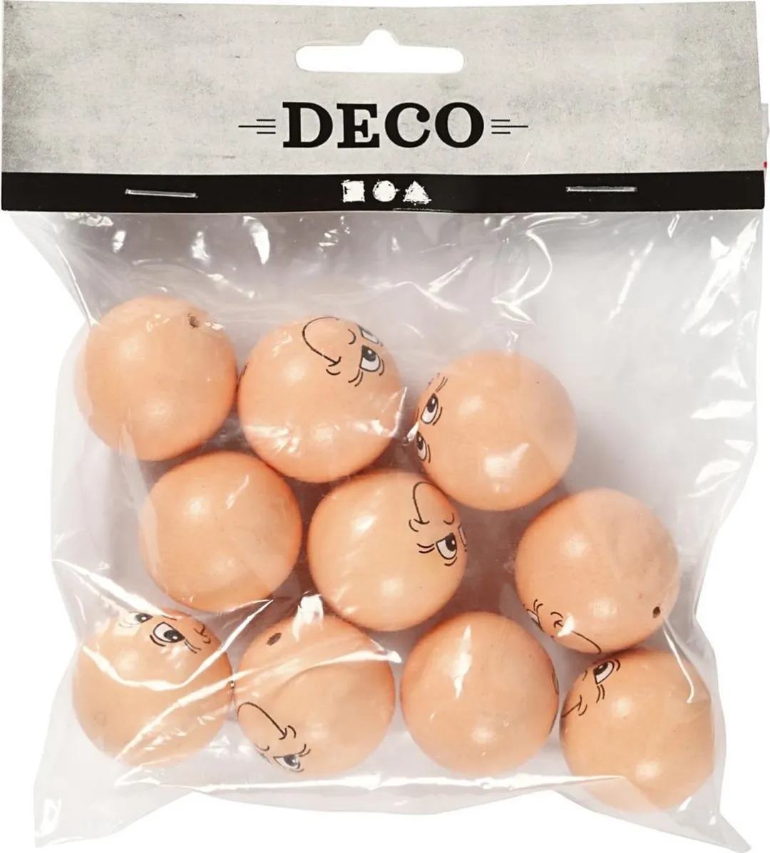 Creativ Company Creotime Houten Bollen 30mm - Babyroze - 10 Stuks