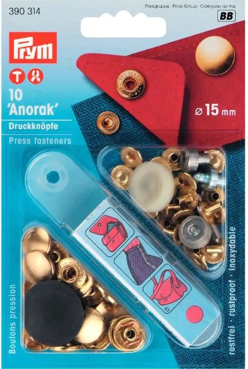 Prym Anorak Drukknopen 15mm - 10 Stuks - Goudkleur
