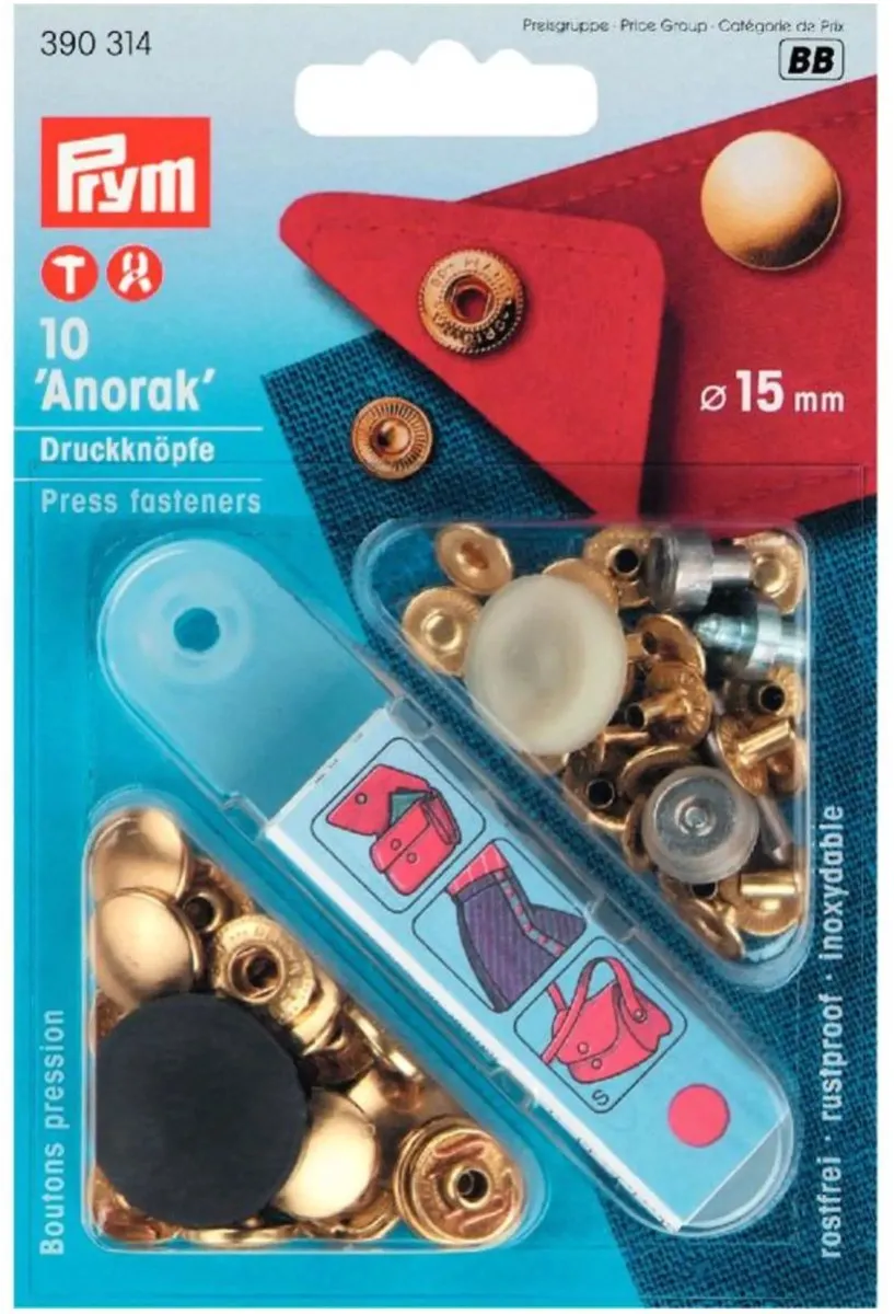 Prym Anorak Drukknopen 15mm - 10 Stuks - Goudkleur