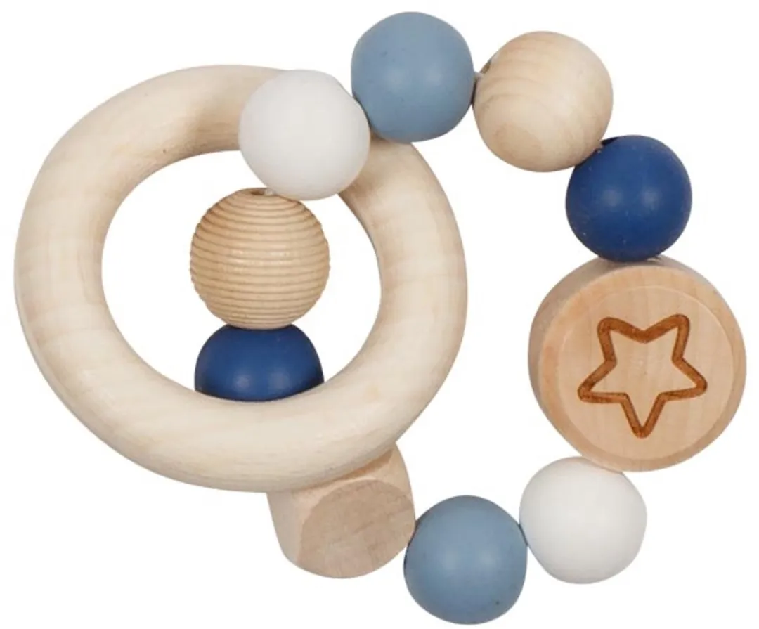 Goki Baby Bijtring HART Blauw