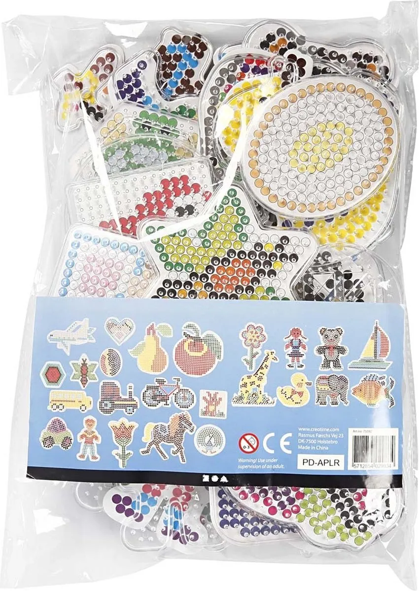 Creativ Company Creotime Onderplaat Strijkkralen - 24 Stuks Multicolor