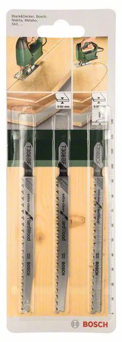 Bosch Decoupeerzaagblad Extra Clean For Hardwood 91mm - 3 Stuks